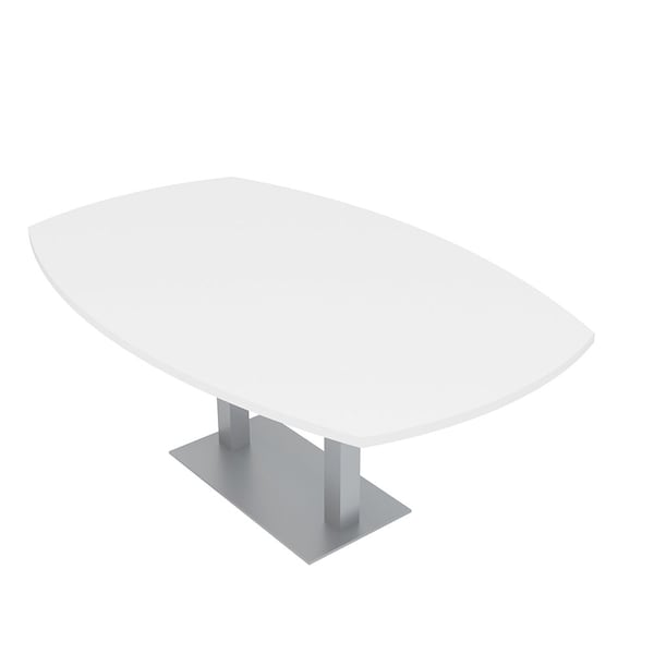 45 in W, 84 in L, 29 in H, Engineered Wood Top, White